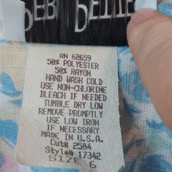 Unique Vintage Peri Petites Floral Secretary Dress With Pockets Size 6 - Picture 6 of 9